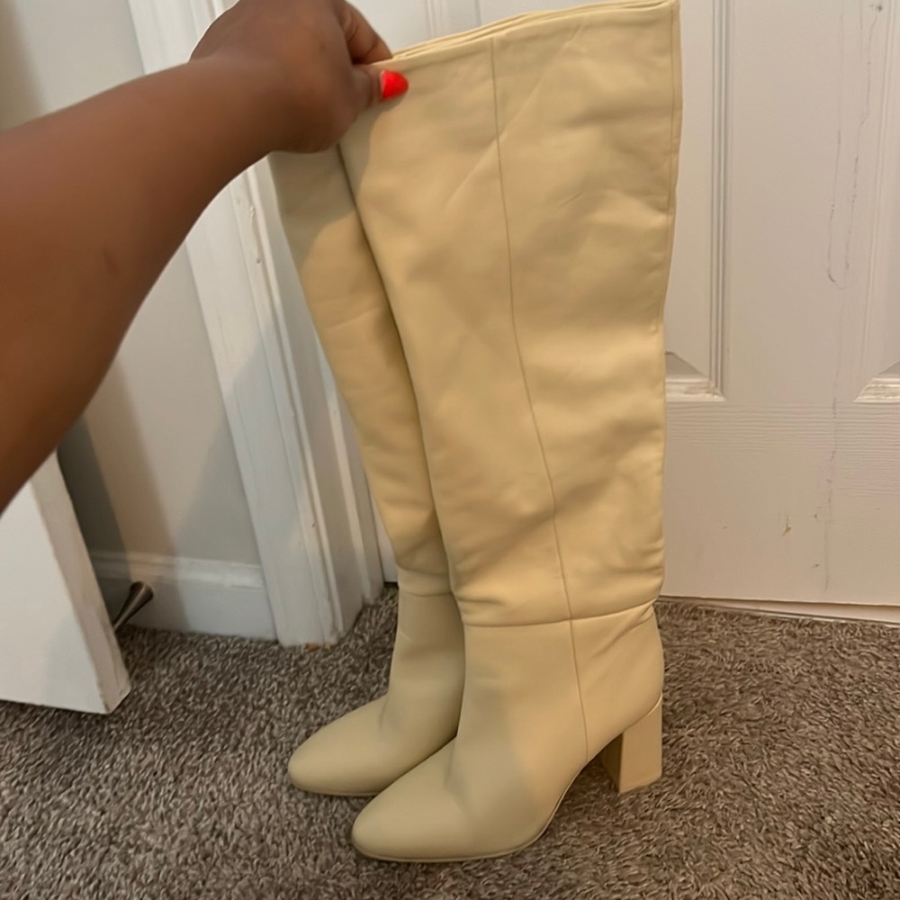 Zara leather tall boots!